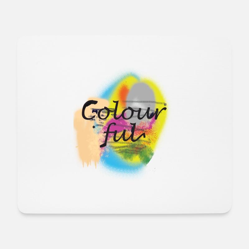 bunte Farben - Mousepad (Querformat) - Weiß
