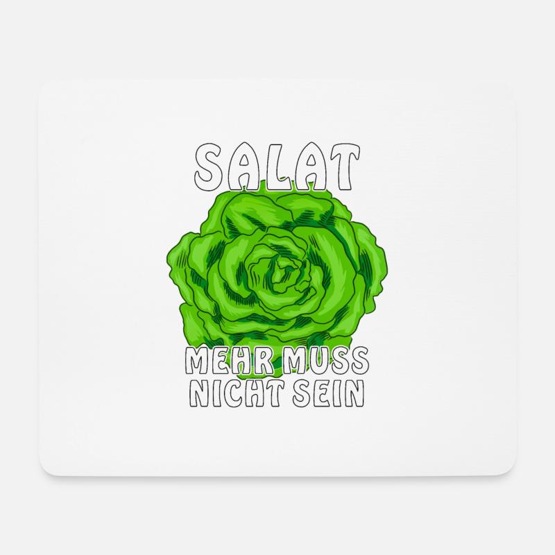 SALAT MEHR MUSS NICHT SEIN - Mousepad (Querformat) - Weiß