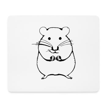 Hamster mignon animal rongeur animaux vecteur animal 8 - Tapis de souris (format paysage) - blanc - Devant