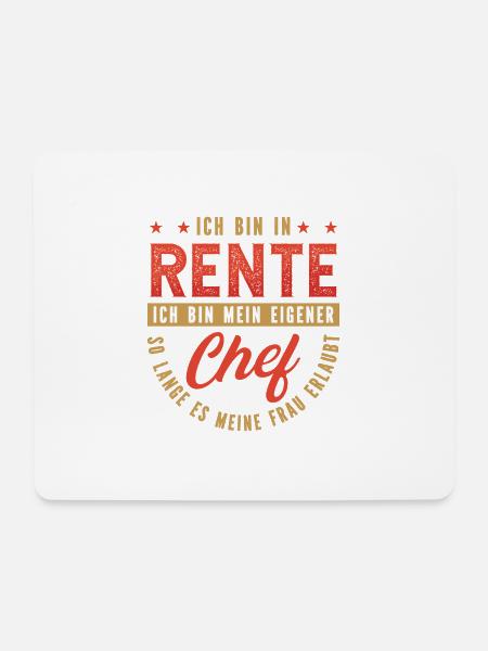 Ich bin in Rente und mein eigener Chef Rentner - Mousepad (Querformat) - Weiß