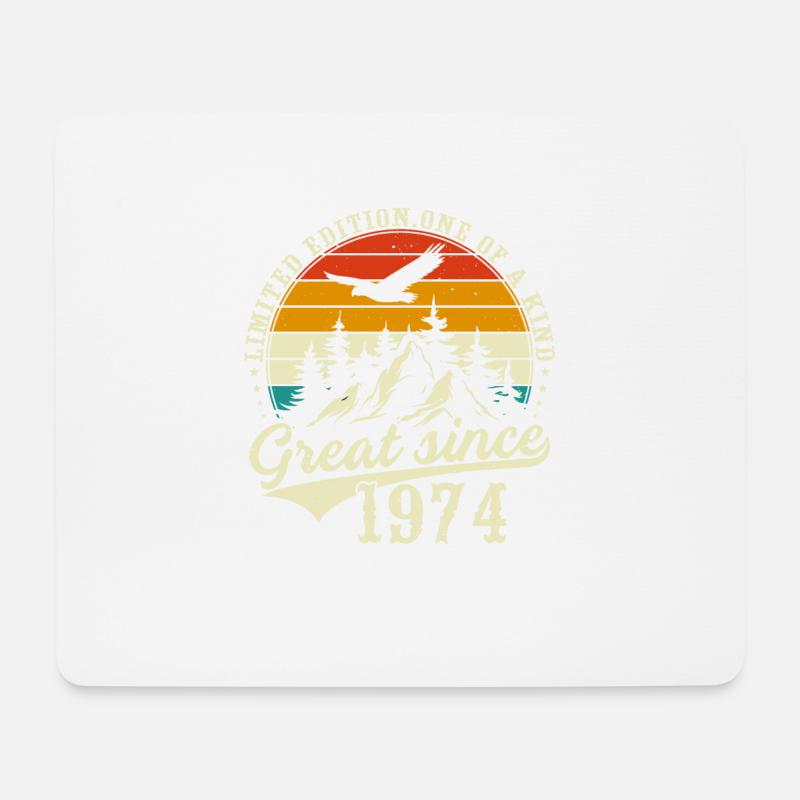 Einzigartig seiner Art seit 1974 - Mousepad (Querformat) - Weiß