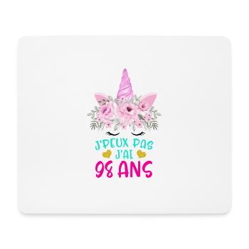 Enfant T Shirt 98 Ans Fille Anniversaire Cadeau - Mouse Pad (horizontal) - white - Front
