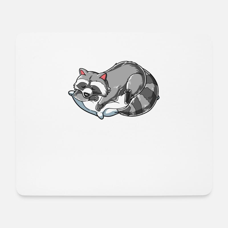 Lieblings Schlafshirt Waschbär - Mousepad (Querformat) - Weiß