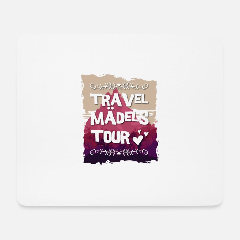 Travel Mädels Tour - Mousepad (Querformat) - Weiß