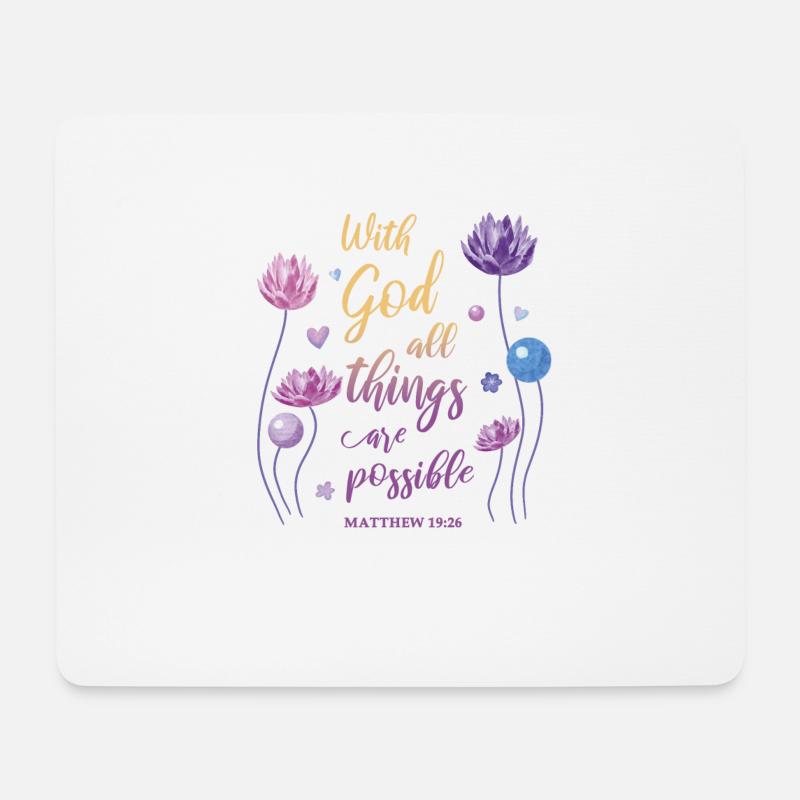 Religiöses Zitat Christlich Geschenk - Mousepad (Querformat) - Weiß