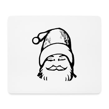 Chapeau de Noël Père Noël Noël 9 - Tapis de souris (format paysage) - blanc - Devant