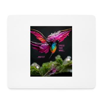 Spread your wings and fly - inspiration and motivation - Mouse Pad (horizontal) - white - Front