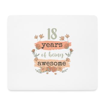 18 Anniversaire 18 ans Cadeau Femmes - Tapis de souris (format paysage) - blanc - Devant