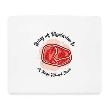 Steak-Liebhaber Fleisch Foodie Steak - Mousepad (Querformat) - Weiß - Vorne