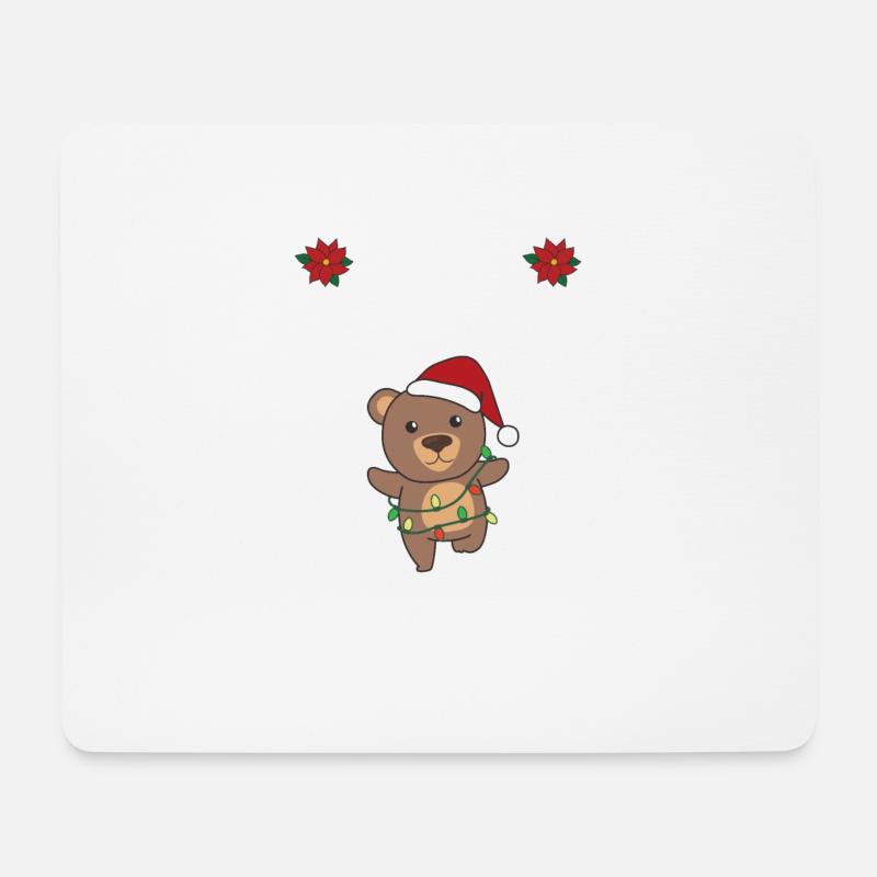 Ich will ein Bär zu Weihnachten süße Bären - Mousepad (Querformat) - Weiß