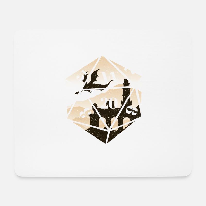 RPG RPG Tabletop Rollenspiele Gamer Würfel Rolle - Mousepad (Querformat) - Weiß