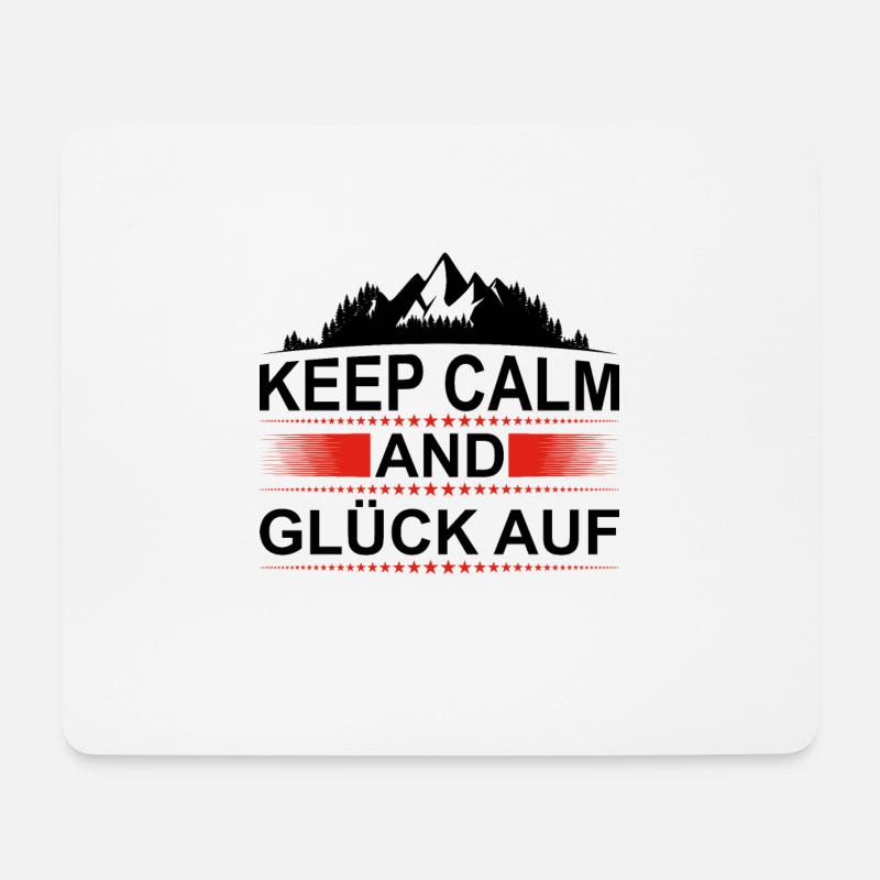 Erzgebirge Glück auf - Mousepad (Querformat) - Weiß
