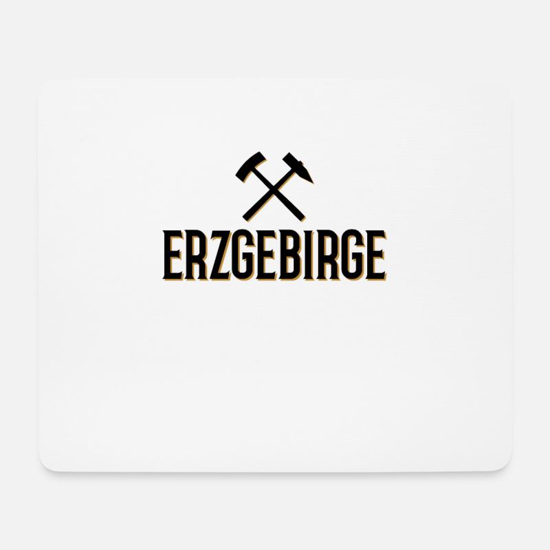 Erzgebirge Hammer - Mousepad (Querformat) - Weiß