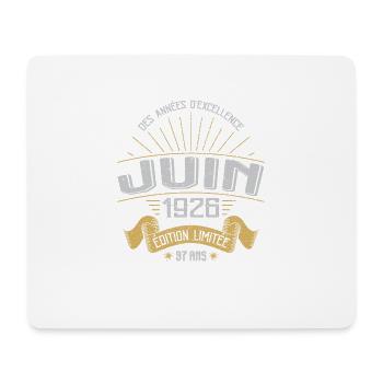 Juin 1926 97 Ans Anniversaire Vintage Idée Cadeau - Tapis de souris (format paysage) - blanc - Devant