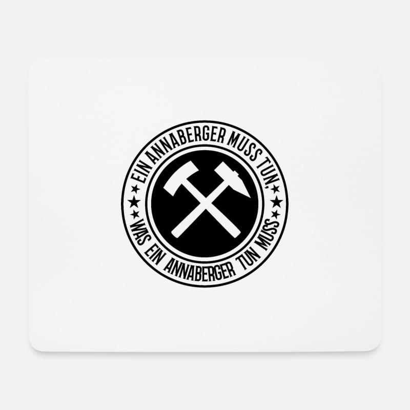 Ein Annaberger muss tun - Mousepad (Querformat) - Weiß