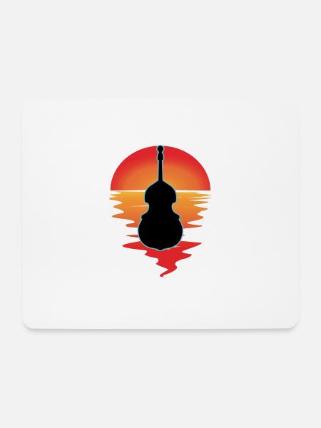 Kontrabass - Mousepad (Querformat) - Weiß