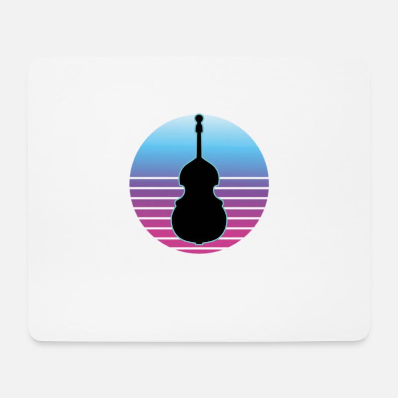 Kontrabass - Mousepad (Querformat) - Weiß