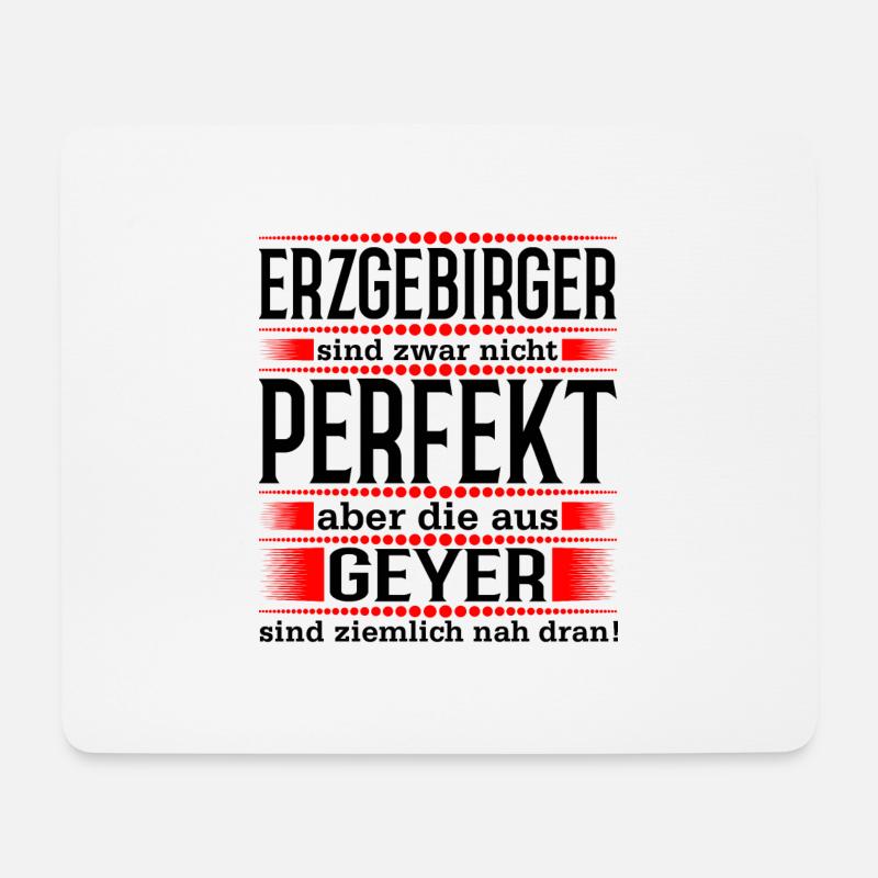 Erzgebirge Geyer - Mousepad (Querformat) - Weiß