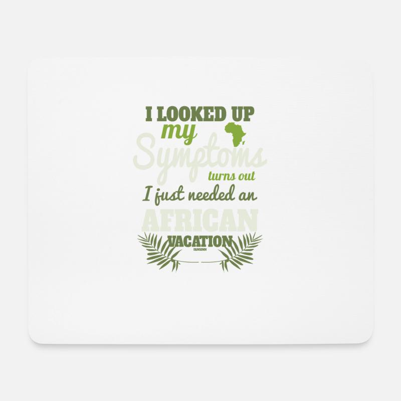 ich muss nach Afrika - Mousepad (Querformat) - Weiß