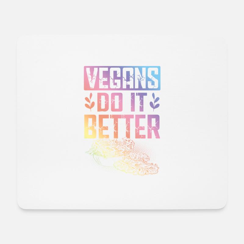 Vegan food - Mousepad (Querformat) - Weiß
