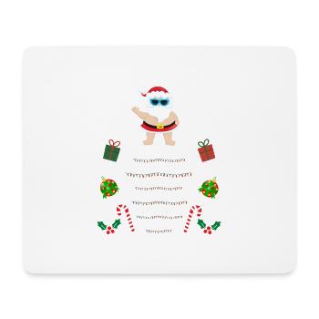 Chemise pull de Noël trop chaude pour moche - Tapis de souris (format paysage) - blanc - Devant