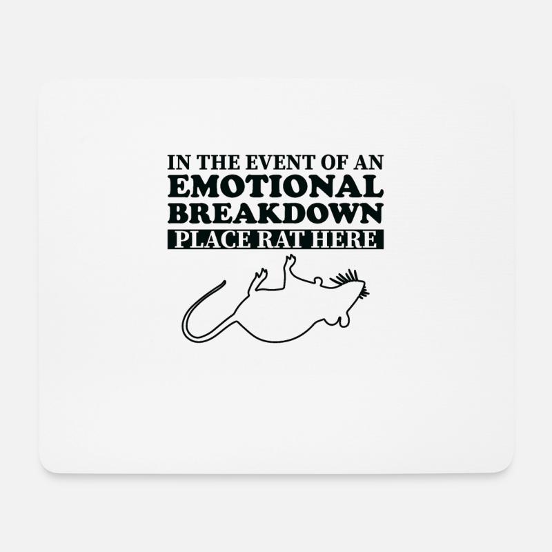 Emotional - Papa Mama Ratte - Mousepad (Querformat) - Weiß