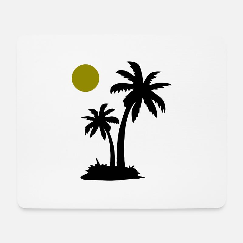 Palmiers - Tapis de souris (format paysage) - blanc