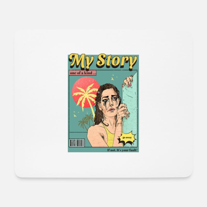 Comic Buch - Mousepad (Querformat) - Weiß