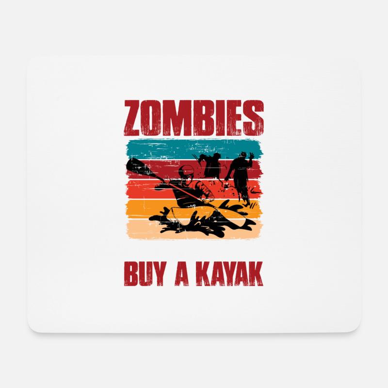 Zombies Can't Swim, Buy A Kayak 6 - Mousepad (Querformat) - Weiß