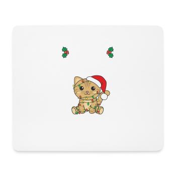 I want a cat for Christmas cute cats - Mouse Pad (horizontal) - white - Front