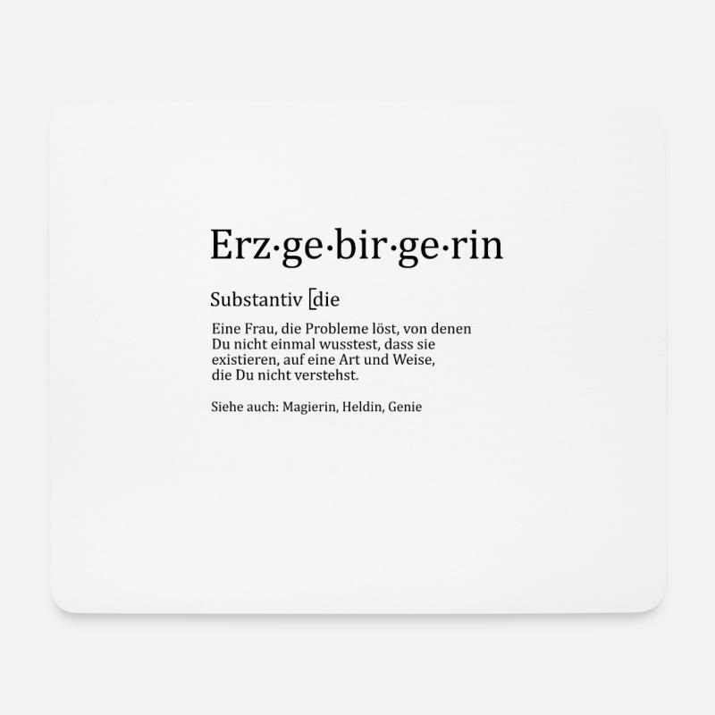 Erzgebirgerin Substantiv - Mousepad (Querformat) - Weiß