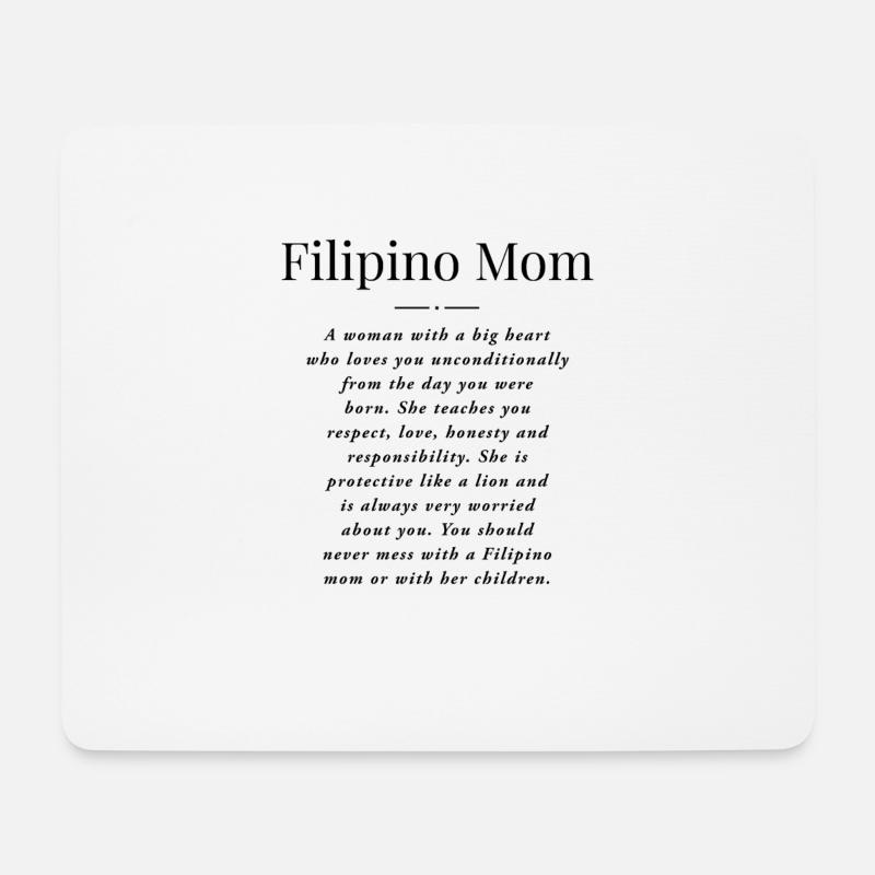 Filipino Mama Spruch - Mousepad (Querformat) - Weiß