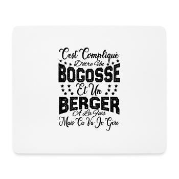 c'est compliqué d'être un Bogosse et un Berger. - Tapis de souris (format paysage) - blanc - Devant