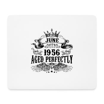 1956| June Aged Perfectly 1956 birthday gift - Mouse Pad (horizontal) - white - Front