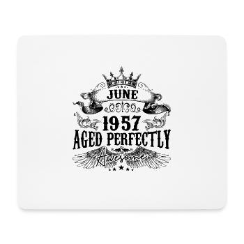 1957 | June Aged Perfectly 1957 Geburtstagsgeschenk - Mousepad (Querformat) - Weiß - Vorne