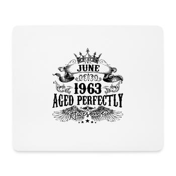 1963 | June Aged Perfectly 1963 Geburtstagsgeschenk - Mousepad (Querformat) - Weiß - Vorne
