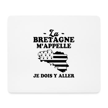 La bretagne m'appelle humour breton homme - Tapis de souris (format paysage) - blanc - Devant