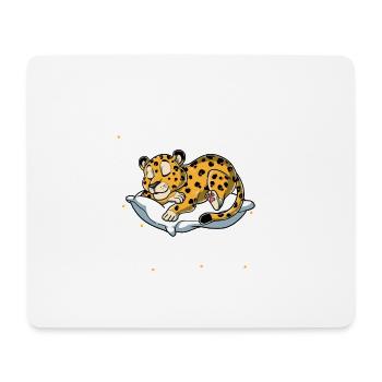 Sleeping Leopard I Nap Periodically - Mouse Pad (horizontal) - white - Front
