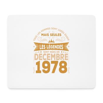 Les Légendes Sont Nées En Décembre 1978 - Tapis de souris (format paysage) - blanc - Devant