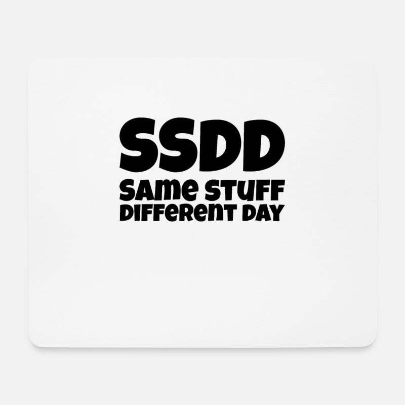 Même chose un jour différent - Tapis de souris (format paysage) - blanc