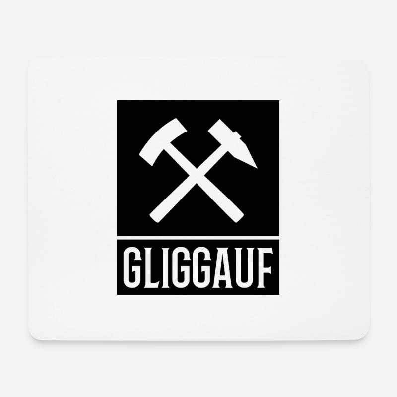 Erzgebirge Glück auf - Mousepad (Querformat) - Weiß