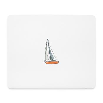 Sailboat I'd Rather Be With My Sailboat - Mousepad (Querformat) - Weiß - Vorne