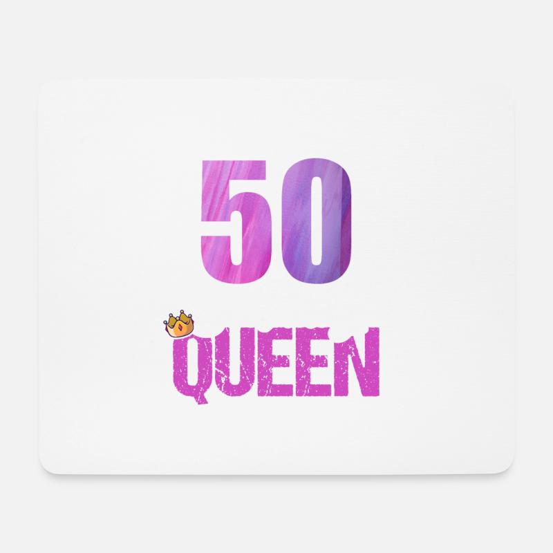 50 Jahre Alt 50 Geburtstag Birthday Queen - Mousepad (Querformat) - Weiß