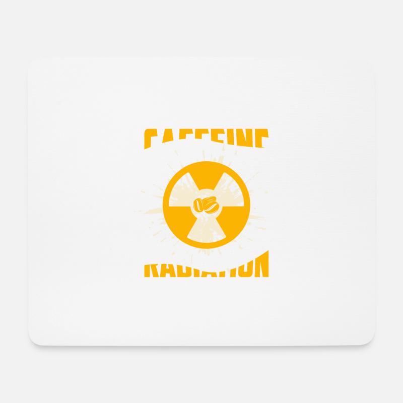 I Run On Caffeine Radiation & Cuss Words Rad Tech - Mousepad (Querformat) - Weiß