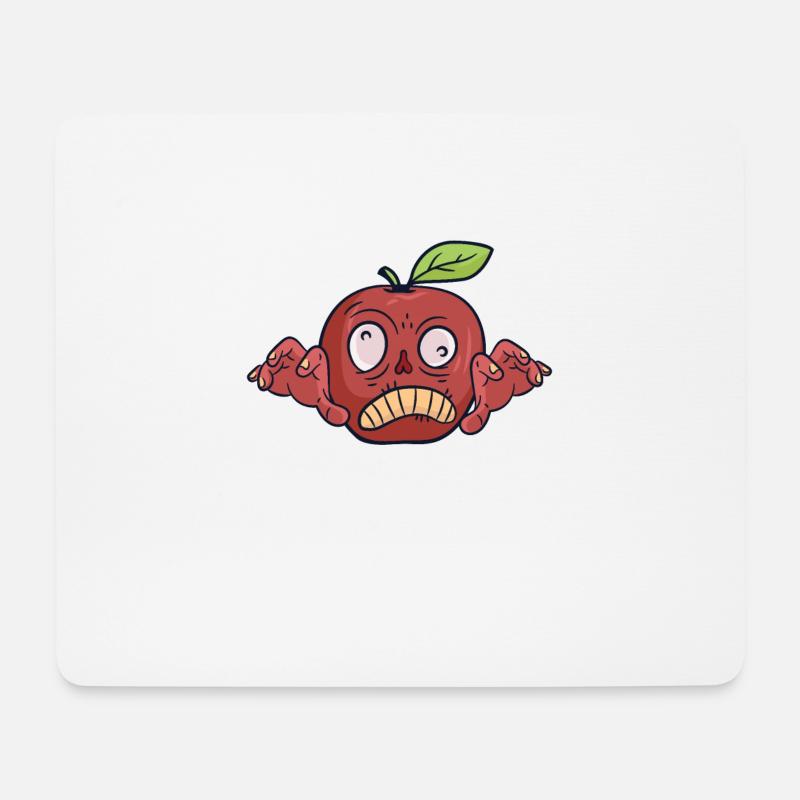 Halloween Apfel Zombie Lebensmittel Obst Monster - Mousepad (Querformat) - Weiß