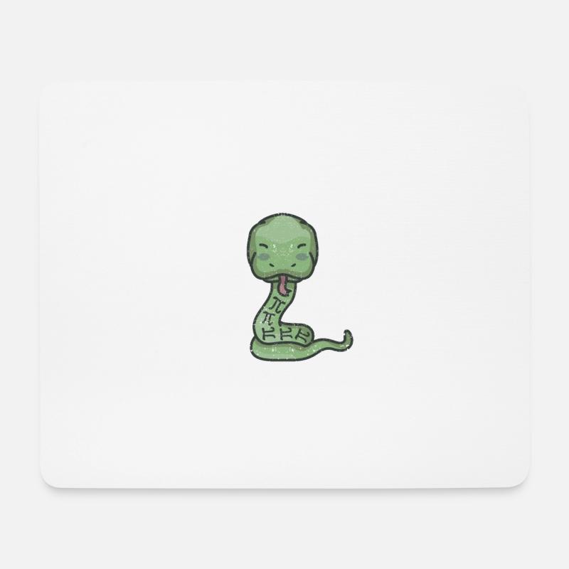 Python Schlange Pithon Pi Tag Symbol lustig Mathe - Mousepad (Querformat) - Weiß