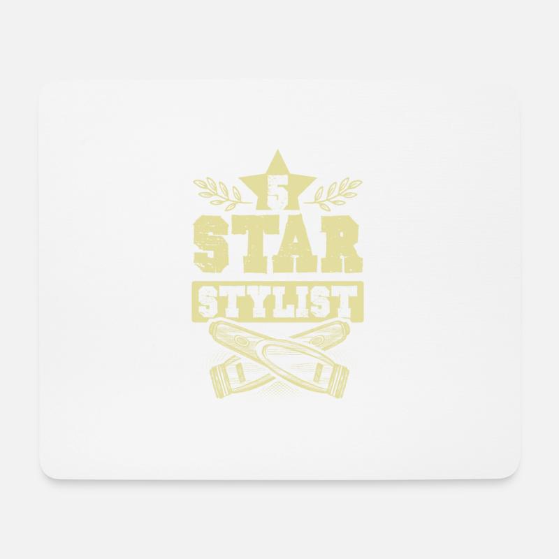 5 star stylist - Mousepad (Querformat) - Weiß