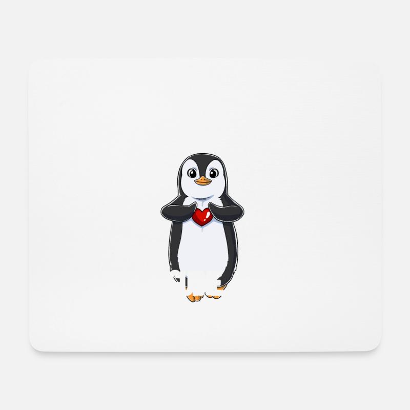 Ich mag halt einfach Pinguine - Mousepad (Querformat) - Weiß