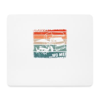Camper Geschenkidee Camping - Mousepad (Querformat) - Weiß - Vorne