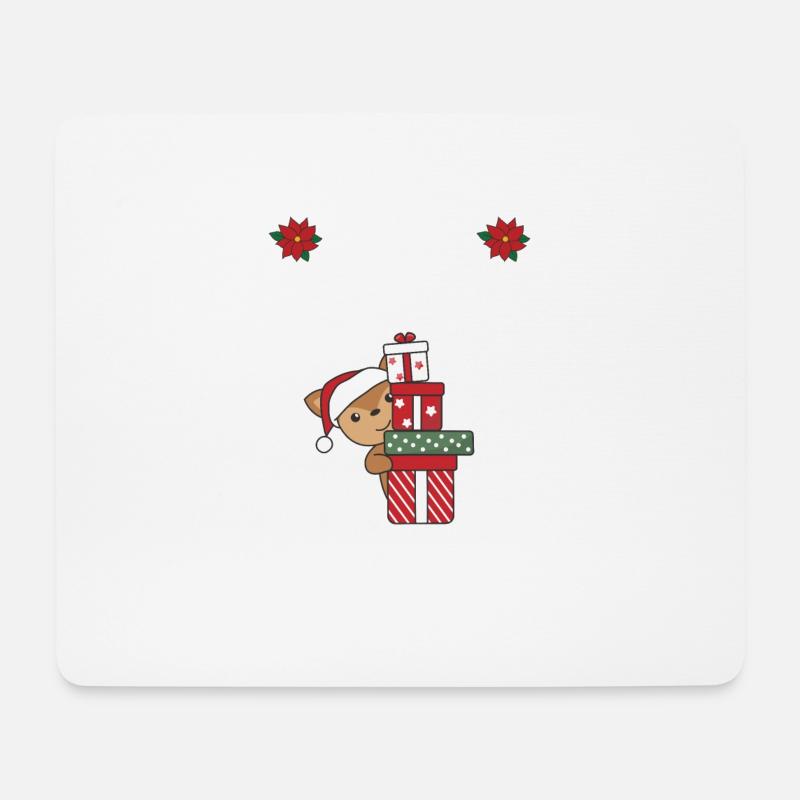 Ich will ein Reh zu Weihnachten süße Rehe - Mousepad (Querformat) - Weiß